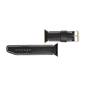 Apple Watch strap Full Grain leather black classic model. Compatible with all series