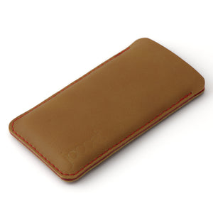 JACCET leather Xiaomi sleeve - Cognac color leather with red wool felt - 100% Handmade